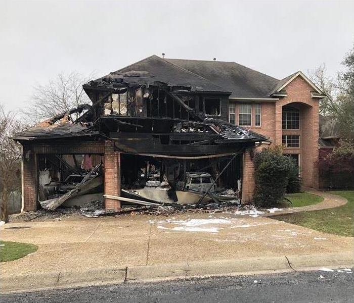 A house burned